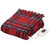 日本製 なかぎし 電気ひざ掛け毛布 140&times;82cm NA-055H-RT レッド　[NA-052Hの新モデル]　ナカギシ ホットブランケット