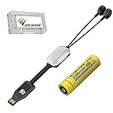 Combo: Nitecore LC10 Portable Magnetic Outdoor USB Battery Charger w/NL1835 3500mAh 18650 Rechargeable Battery +Free Eco-Sensa Battery Case