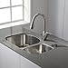 Kraus KBU23 32 inch Undermount 60/40 Double Bowl 16 gauge Stainless Steel Kitchen Sink