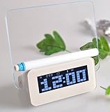 Alarm clock ,Creative USB/Battery Powered LED Blue Light Fluorescent Message Board Morning Clock Digital Calendar kids Desk Clock (Blue Light)