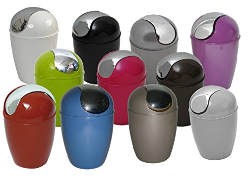 EVIDECO 6507150 Mini Waste Basket Countertop 0.3 Gal Pink, Fuchsia - Thumbnail 3