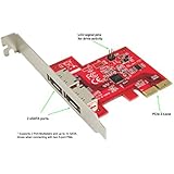 Ableconn PEX-SA130 2-Port eSATA III 6Gbps PCI Express Two Lanes Host Adapter Card - AHCI Port-Multiplier PCIe 2.0 x2 Controller Card - ASMedia ASM1062 Chipset