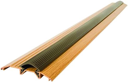 Low 3-3/4" Wide Metaldecor™ Oak Aluminum Threshold with Vinyl Seal - #99048
