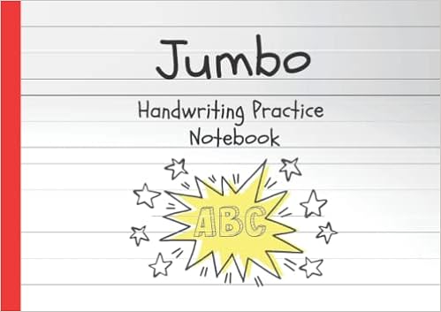 amazon com jumbo handwriting paper extra large print dotted lines notebook writing and printing practice for kids preschool kindergarten 8 5 x 6 100 landscape pages 9798494889485 resources grid paper books