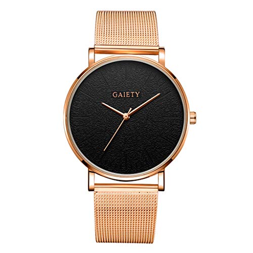 LUCAMORE Mens Analog Quartz Watches Minimalist Ultra Thin Watches for Men with Mesh Stainless Steel Strap - Thumbnail 2