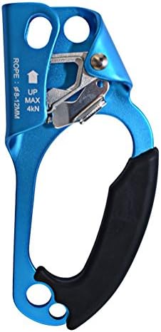 NIIGO Right Hand Ascender Rock Climbing Tree Arborist Rappelling Gear Equipment Rope Clamp for 8-13MM Rope (Blue)