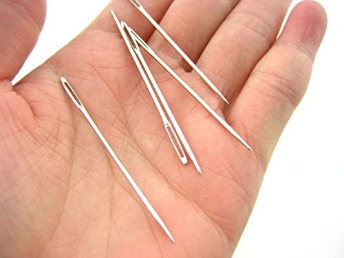 30pcs of 5cm Sharp Metal Hand Knitting Yarn Needles Binca Cross Stitch Large Eye Knit Needle