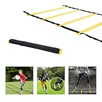 Toonshare Pro Agility Ladder Training Equipment Set, Improves Coordination, Speed, Explosive Power and Strength, for Soccer Football Speed Agility Training with Carrying Bag - 157x20inchs