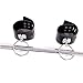 Adult Flirting Supplies Interest Stainless Steel Handcuffs Ankle Bracelets Suit Adult Leather Products Hot Sale Sex Toy Adjustable Steek Spreader Bars New Personal Steel Pipe Handcuffs (Black)