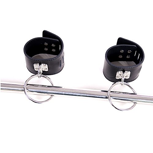 New Personal Steel Pipe Handcuffs , Adjustable Cuffs Black