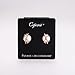 Caperci Rose Gold Plated Cubic Zirconia and Pearl Criss Cross Stud Earrings for Women