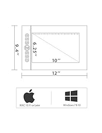 Huion 8192 Pro Graphic Drawing Tablet H610   Bolígrafo con bolsa de transporte y guante