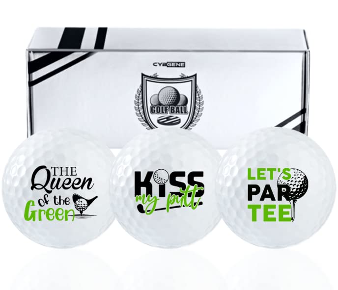 Photo 1 of CybGene Funny Golf Gifts Set for Women, Golf Balls Set for Golf Lovers, Perfect for Mom, Boss Lady for Birthday - The Queen of The Green