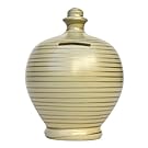 Terramundi Money Pot Beige with Thin Gold Hoops.
