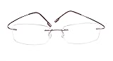 Memory Titanium Flexible Womens Mens Rimless