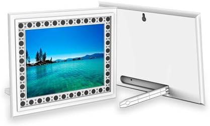 Rhea HD 720P Photo Frame Hidden Spy Camera Night Vision Motion Activated Home Security Camera Nanny Cam Video Recorder Covert DVR with Built-in 10000mah Battery, 2 Year Long Standby-white