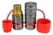TEMCo 3/4" Female SAE Thread 1/2" Body Pair Hydraulic Coupler ISO 16028 Flat Face Quick Connect Skid Steer Bobcat Also Upgrades ENERPAC Compatible Couplers - HF0009 (HF0007 + HF0008) primary