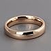 Fashion Month Womens 4mm Stainless Steel Rose Gold Simple Style Wedding Ring Engagement Band High Polished Comfort Fit