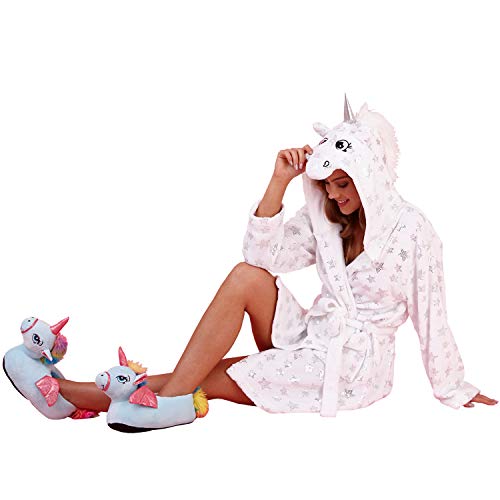 [- Loungeable, Ladies Luxury Hooded Novelty Fun Gift 3D Animal Robe  -]