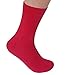 Rambutan Men's Space Collection Rayon made from Bamboo Seamless Dress Socks US 8.5-12.5 (Fire Engine (Red))