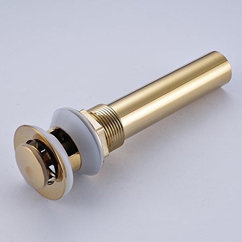 Rozin Gold Finish Bathroom Sink Drain with Overflow