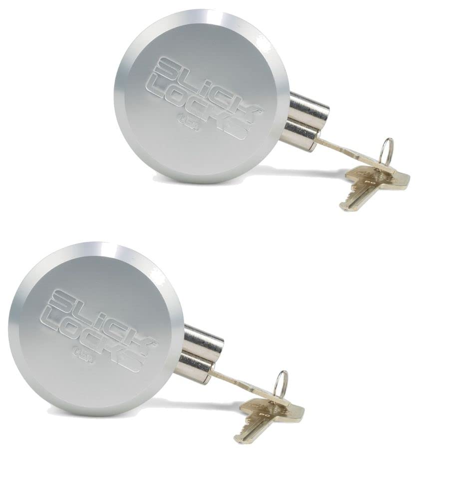Photo 1 of SLICK LOCK (qty2) AL-PL-2 - Hockey Puck Lock - Aluminum Security Lock - KEYED Alike