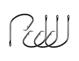 JSHANMEI 100pcs/lot Black Nickle High Carbon Steel Sharp Octopus Fishing Hooks Offset Circle Hooks