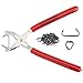 WATERCARBON Tools126 Auto Parts Industries Straight Hog Ring Upholstery Installation Kit Pliers Seat Cover Upholstery Hog Rings pack-100-Piece Ring Set