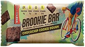 Wheybetter Brookie Bar with Protein, Fibre, Vitamin D2 and B12 Healthy Snack Bar - Chocochip Cookie Dough (Pack of 12)