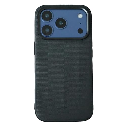 MIFENDUCT Techwoven Case for iPhone 17 Pro Max Thin, Slim 17 Pro Max Case with Metal Raised Camera Edge Anti-Slip Premium Woven Fabric TPU Bumper Shockproof Protective Phone Cover 6.9", Black at Amazon