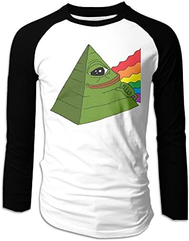 Men's Plain Raglan Long Sleeve Tshirts Signs As Pepe The Frog