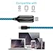 EL-AURORA Lightning to USB Cable 360 Degree Light Up Visible Flowing Glowing LED iPhone Charger Cable to USB Syncing and Data Cord for iPhone 7/7 Plus/6/6 Plus/6s/6s Plus/5/5s and more-3ft (black)