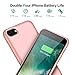 Battery Case for iPhone 8/7, 6000mAh Portable Rechargeable Battery Pack Charger Case for Apple iPhone 8 iPhone 7 [4.7 Inch] Extended Charging Case Protective Power Bank Backup Cover - Rose Gold
