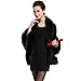 Caracilia Women Bridal Faux Fur Shawl Wraps Cloak Coat Sweater, Black3, One Size