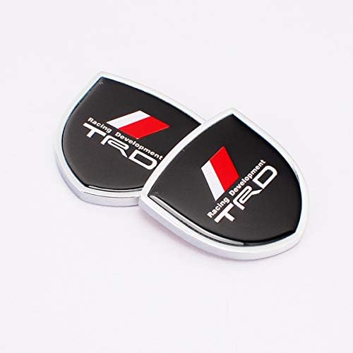 2 Pcs Metal Decorative Logo shield Refit Logo Shield Car Logo shield badge sticker For (TRD)