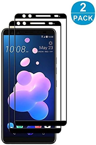 for HTC U12 Plus Ultra Screen Protector [2 pack] - Full Cover Tempered Glass For HTC U12 plus Black Silk Screen Protector Tempered Glass