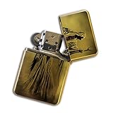 Gold Flip Top Refillable Windproof Lighter - Horror