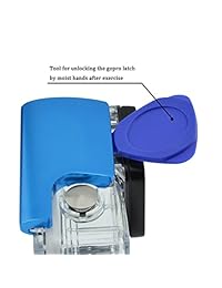 Just · now Bloqueo de repuesto para la hebilla trasera de aluminio Snap Latch para la carcasa submarina GoPro Hero 3 + 4 Esqueleto impermeable a prueba de agua con una sencilla herramienta de desbloqueo azul