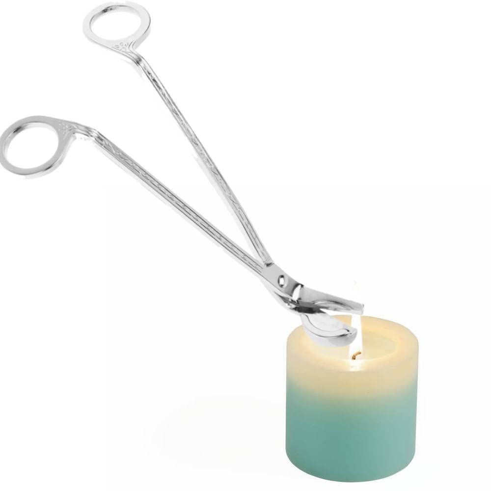 6.9 Inch Oil Lamp Candle Accessories Trimmer Scissors Deep Into Candles to Cut Spent Wicks(Sliver) Candle Wick Trimmer Scissor Other Collectibles