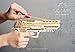UGEARS Models 3-D Wooden Puzzle - Mechanical Wolf-01 Rubber Band Handgun