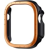 CASETiFY Impact Watch Case [Brushed Aluminium Bezel] Compatible with Apple Watch Ultra - 49mm - Orange