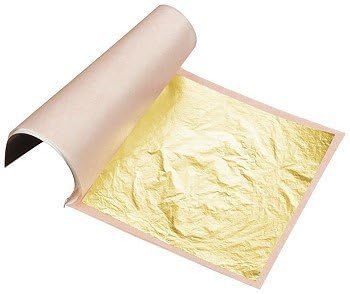 Genuine Edible 24ct Carat Gold Leaf For Facials & Face Cream- 20 Sheet Booklet Of 5cm x 5cm Leafs