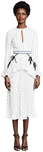 Self Portrait Women's Monochrome Stripe Dress, Stripe, 2