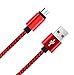 UNISAME 10Ft Extension Micro USB Bold Extra Strong Braided Charging Sync Data Cable Charger Cord for Galaxy S7 S6 Edge S5 Note 4 5 Tab, Moto G X, HTC and more