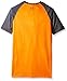 Under Armour Boys' HeatGear Armour Up Digi Fitted Short Sleeve Shirt, Graphite (040)/Traffic Cone Orange, Youth X-Large