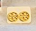Fashion Gold Round T Studs Earrings