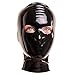 EXLATEX Latex Rubber Hood Mask with Openings for Eyes (Medium, Black)