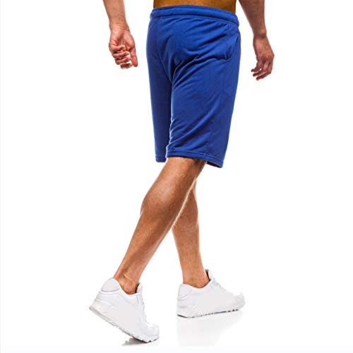 Allywit Men Beach Shorts with Elastic Waist Oversize Lightweight Slim Fit Quick Dry Suits Holiday Beach Shorts Blue