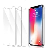 iPhone X Screen Protector,iPhone XS Screen Protector, 3-Pack Novo Icon Tempered Glass Screen Protector 3D Touch Crystal Clear Screen Protector Glass Film for iPhone X/XS