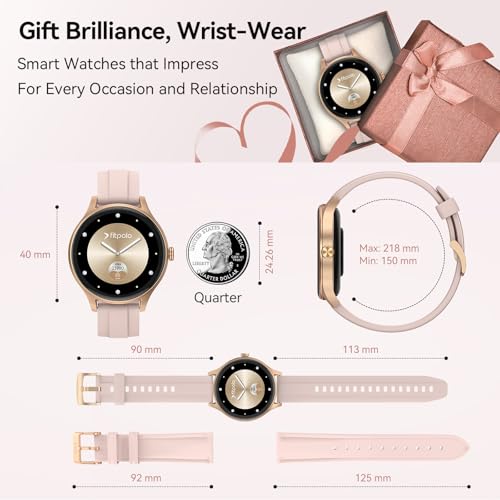 Smart Watches for Women Answer/Make Calls, 1.57'' AMOLED Smartwatch for iPhone/Samsung/Android，Womens Smart Watch with Heart Rate/SpO2/Sleep Monitor, Fitness Watch 120+ Sport Modes 3ATM Waterproof